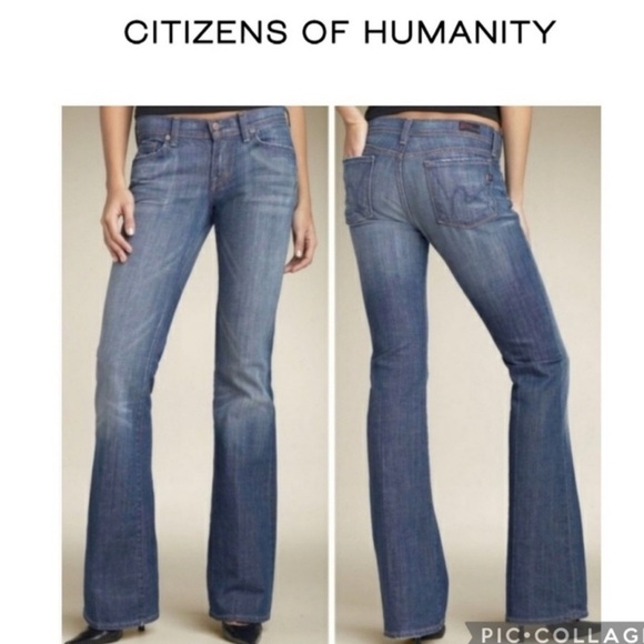 Citizens of Humanity Y2K Style Light Grey Ingrid Flare Jeans | Size 26| - Picture 1 of 9